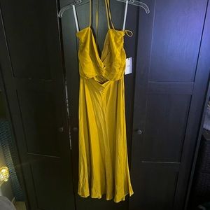 Lpa mustard midi dress